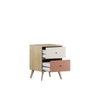 Hanah Home Mesita de Noche Tkm-920-Fx-1 con 2 Cajones - 44x61x44 cm